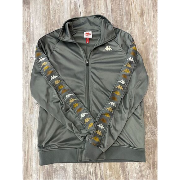 Kappa Men’s Gray Fall Track Zip Jacket Sz L - Picture 1 of 7